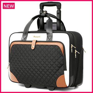 Rolling Laptop Bag 16 Inch Underseat Carry On Lightweight Briefcase with Wheels